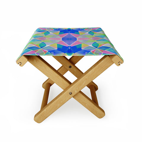 Amy Sia Chroma Blue Folding Stool