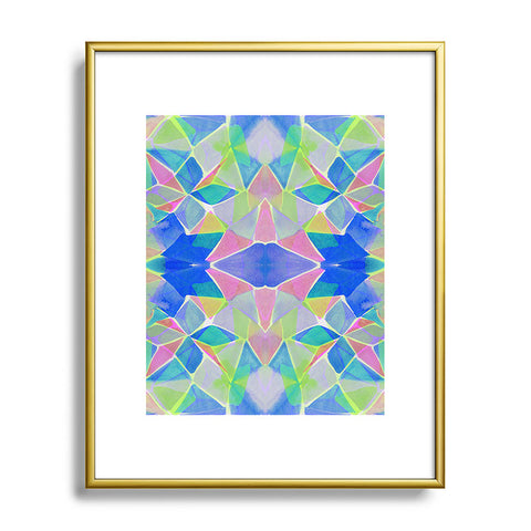Amy Sia Chroma Blue Metal Framed Art Print