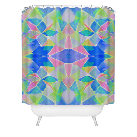 Amy Sia Chroma Blue Shower Curtain