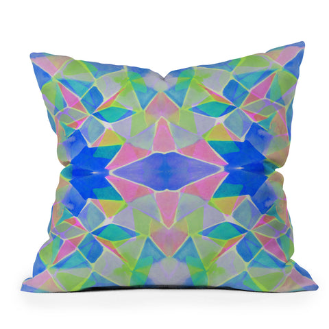 Amy Sia Chroma Blue Throw Pillow