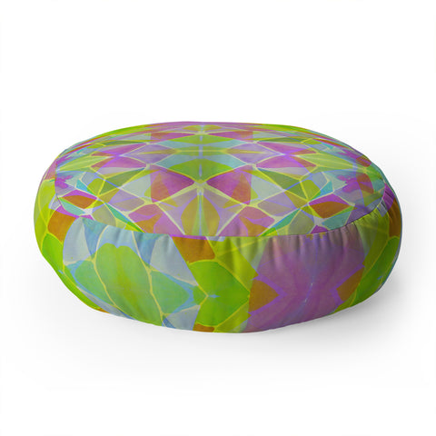 Amy Sia Chroma Lime Floor Pillow Round