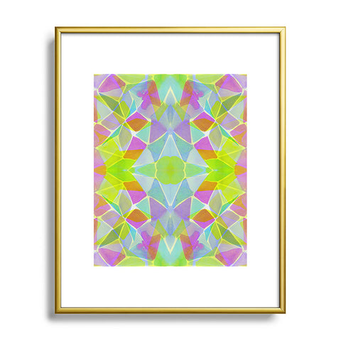 Amy Sia Chroma Lime Metal Framed Art Print