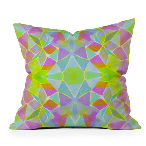 Amy Sia Chroma Lime Throw Pillow