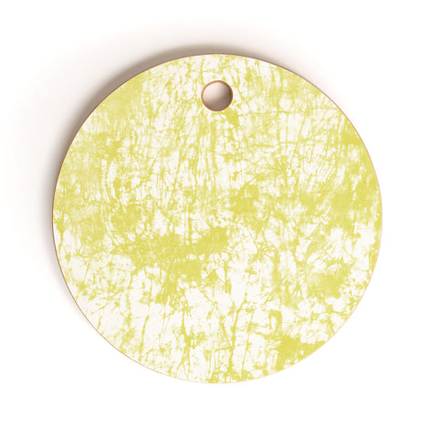 Amy Sia Crackle Batik Ochre Cutting Board Round