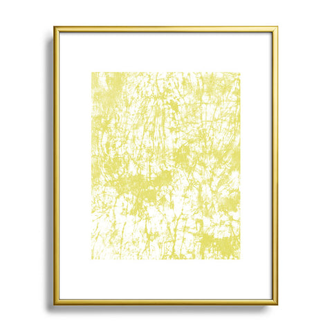 Amy Sia Crackle Batik Ochre Metal Framed Art Print