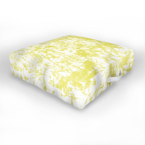 Amy Sia Crackle Batik Ochre Outdoor Floor Cushion