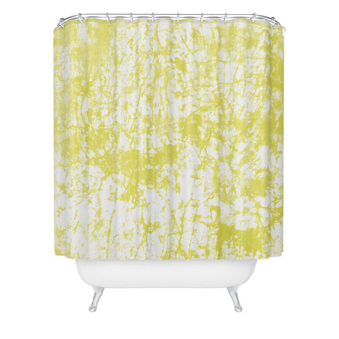 Amy Sia Crackle Batik Ochre Shower Curtain
