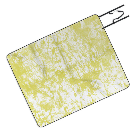 Amy Sia Crackle Batik Ochre Picnic Blanket