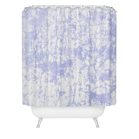 Amy Sia Crackle Batik Pale Blue Shower Curtain