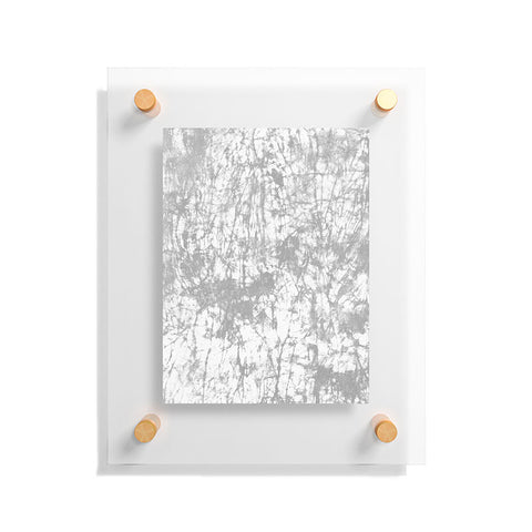 Amy Sia Crackle Batik Pale Gray Floating Acrylic Print