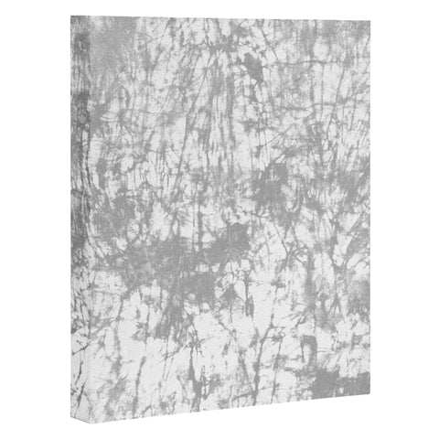 Amy Sia Crackle Batik Pale Gray Art Canvas