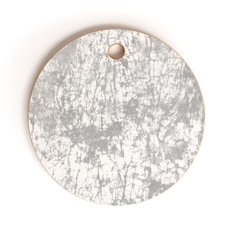 Amy Sia Crackle Batik Pale Gray Cutting Board Round