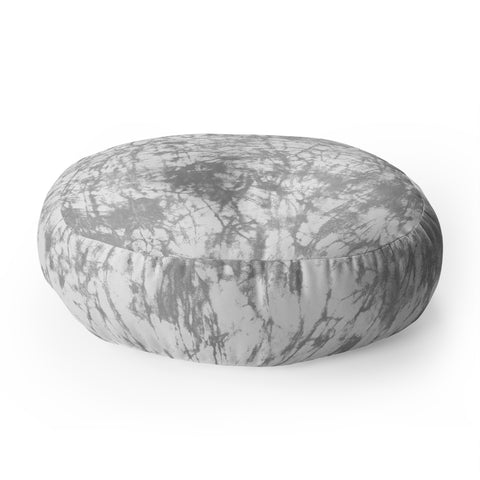 Amy Sia Crackle Batik Pale Gray Floor Pillow Round