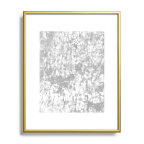 Amy Sia Crackle Batik Pale Gray Metal Framed Art Print