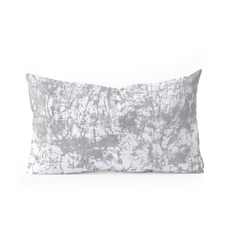 Amy Sia Crackle Batik Pale Gray Oblong Throw Pillow