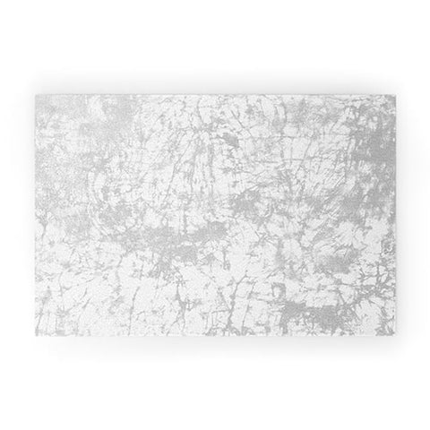 Amy Sia Crackle Batik Pale Gray Welcome Mat