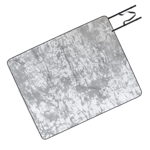Amy Sia Crackle Batik Pale Gray Picnic Blanket