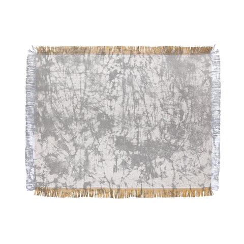 Amy Sia Crackle Batik Pale Gray Throw Blanket