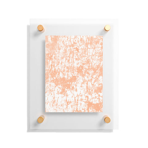 Amy Sia Crackle Batik Peach Floating Acrylic Print