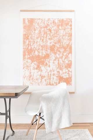 Amy Sia Crackle Batik Peach Art Print And Hanger