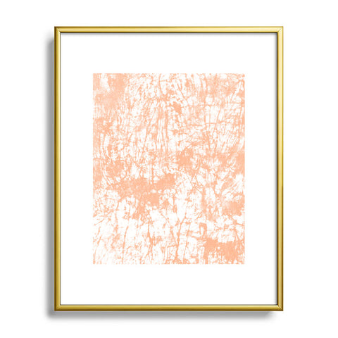 Amy Sia Crackle Batik Peach Metal Framed Art Print
