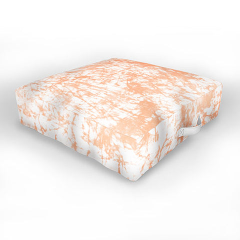 Amy Sia Crackle Batik Peach Outdoor Floor Cushion