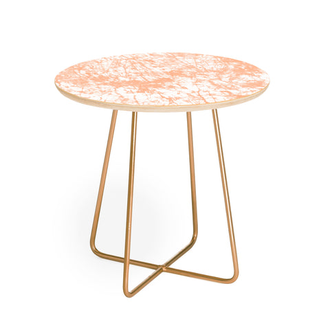 Amy Sia Crackle Batik Peach Round Side Table