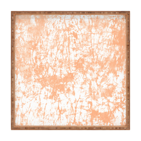 Amy Sia Crackle Batik Peach Square Tray