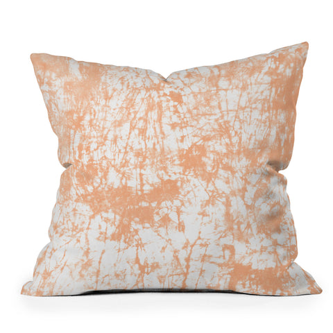 Amy Sia Crackle Batik Peach Throw Pillow