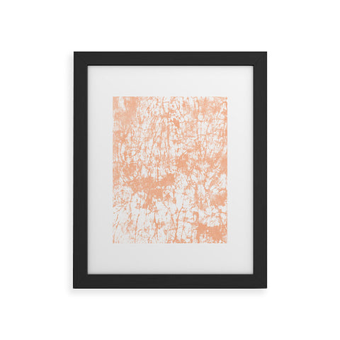 Amy Sia Crackle Batik Peach Framed Art Print
