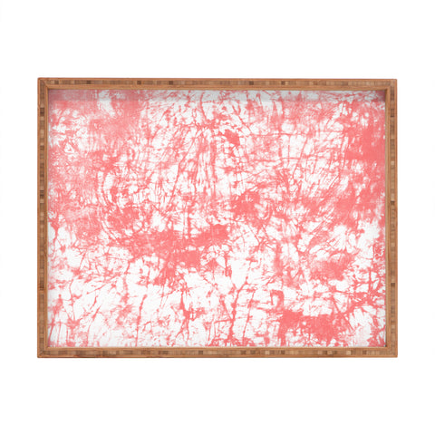 Amy Sia Crackle Batik Rose Rectangular Tray