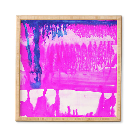 Amy Sia Dip Dye Hot Pink Framed Wall Art