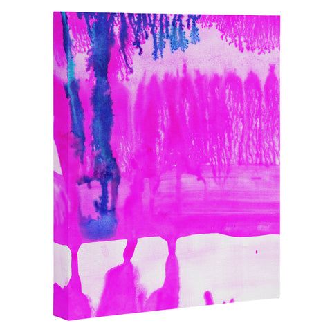 Amy Sia Dip Dye Hot Pink Art Canvas