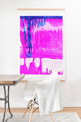 Amy Sia Dip Dye Hot Pink Art Print And Hanger