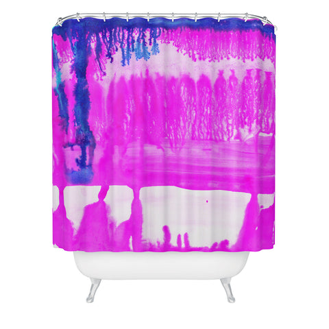 Amy Sia Dip Dye Hot Pink Shower Curtain