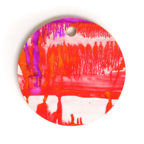 Amy Sia Dip Dye Tangelo Cutting Board Round