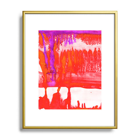 Amy Sia Dip Dye Tangelo Metal Framed Art Print