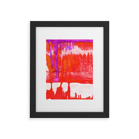 Amy Sia Dip Dye Tangelo Framed Art Print