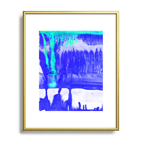 Amy Sia Dip Dye Ultramarine Metal Framed Art Print