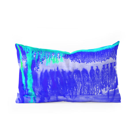 Amy Sia Dip Dye Ultramarine Oblong Throw Pillow