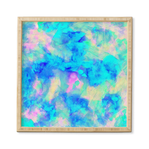 Amy Sia Electrify Ice Blue Framed Wall Art