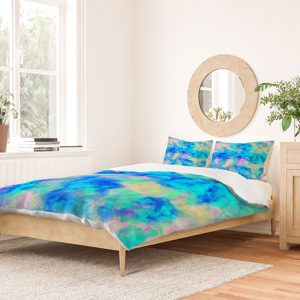 Electrify Ice Blue Duvet Cover Amy Sia