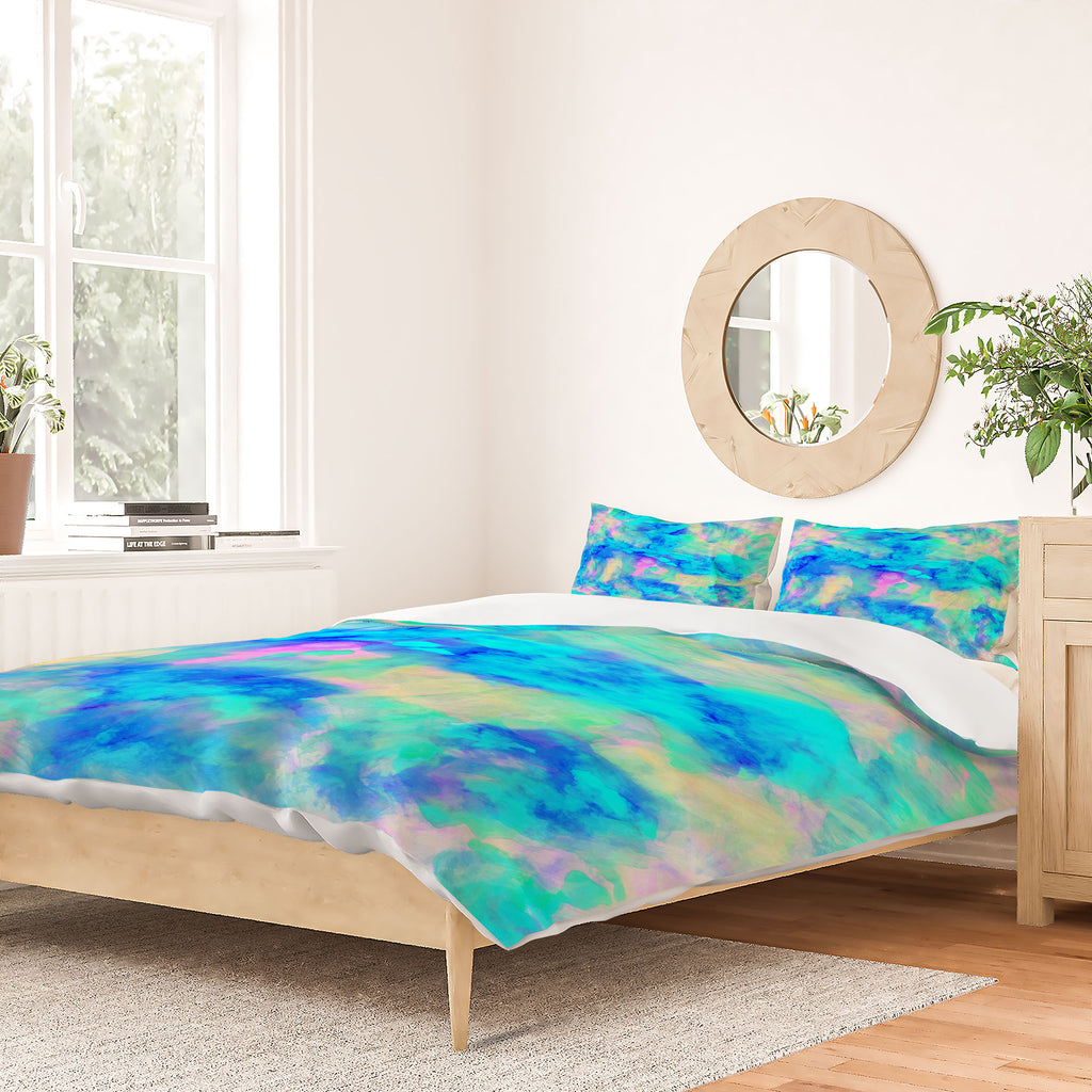 Electrify Ice Blue Duvet Cover Amy Sia