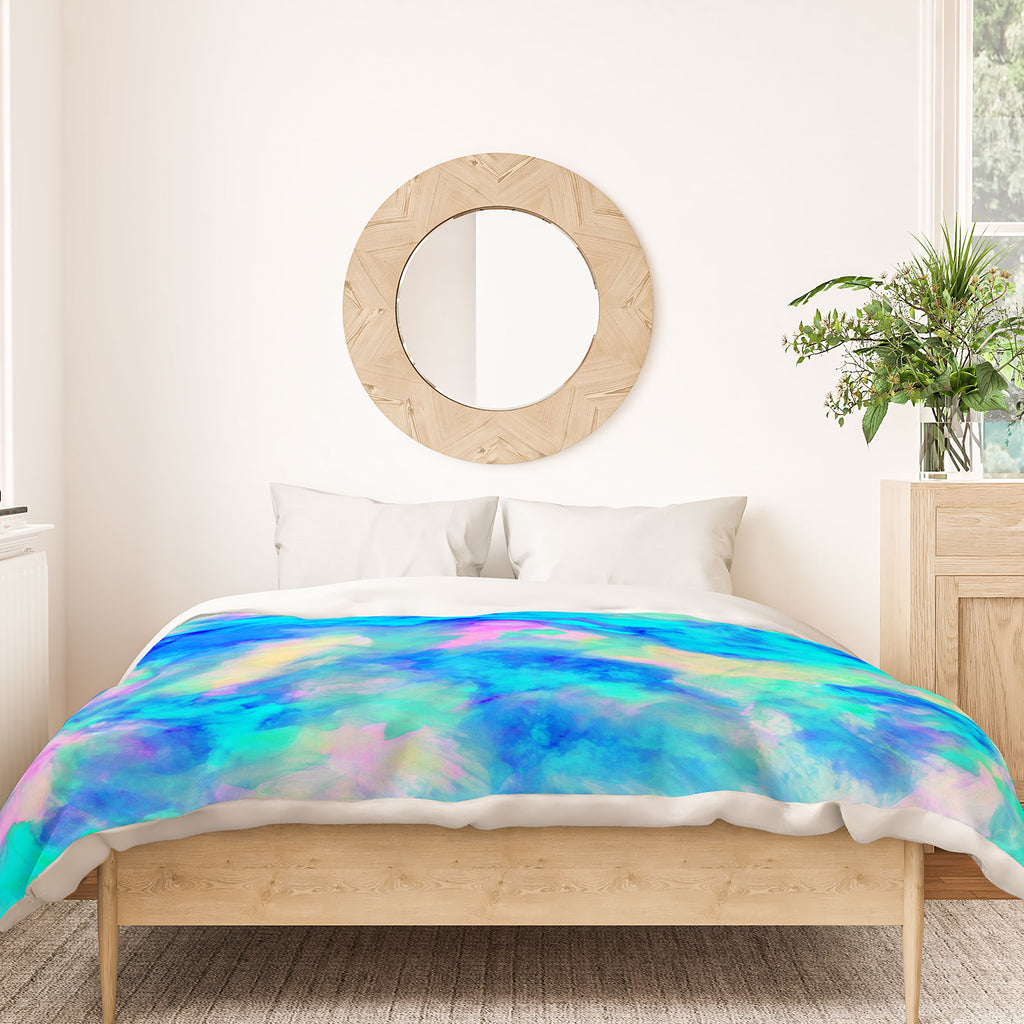 Electrify Ice Blue Duvet Cover Amy Sia