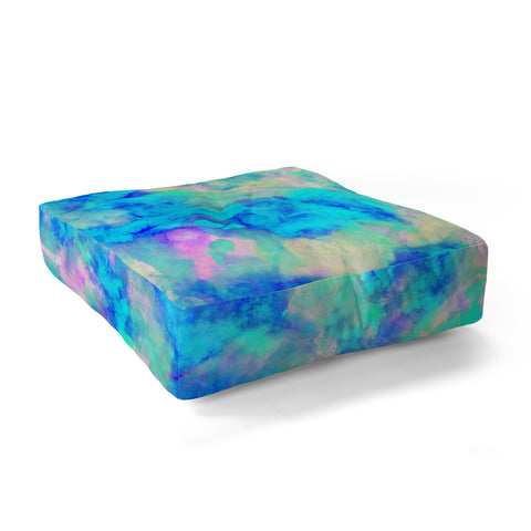 Amy Sia Electrify Ice Blue Floor Pillow Square