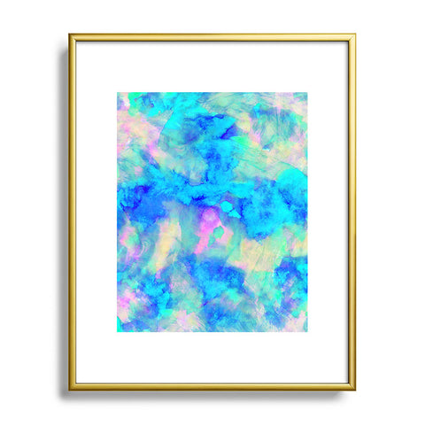 Amy Sia Electrify Ice Blue Metal Framed Art Print