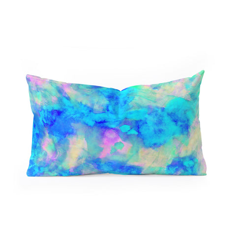 Amy Sia Electrify Ice Blue Oblong Throw Pillow