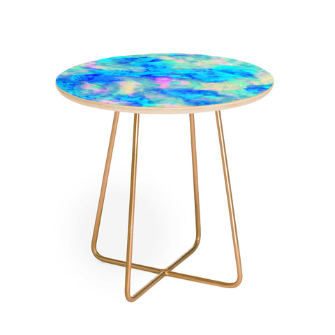 Amy Sia Electrify Ice Blue Round Side Table