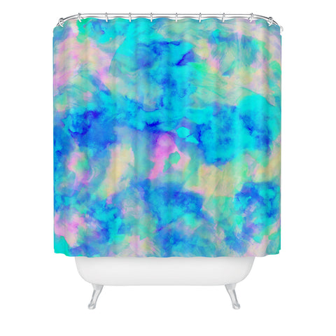 Amy Sia Electrify Ice Blue Shower Curtain