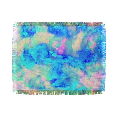 Amy Sia Electrify Ice Blue Throw Blanket